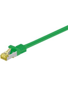 RJ45 patch cord S/FTP (PiMF), m/ CAT 7 kabel, grønn, 2m