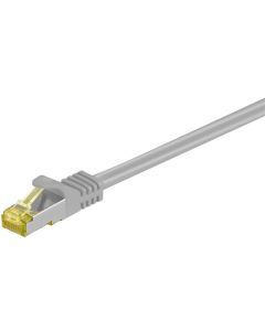 RJ45 patch cord S/FTP (PiMF), m/ CAT 7 kabel, grå, 15m