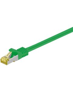 RJ45 patch cord S/FTP (PiMF), m/ CAT 7 kabel, grønn, 15m