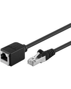 CAT 5e forlengerkabel F/UTP, sort, 5m