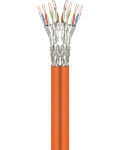 CAT 7A Duplex nettverkskabel, S/FTP (PiMF), oransje, 100m Cable Coil
