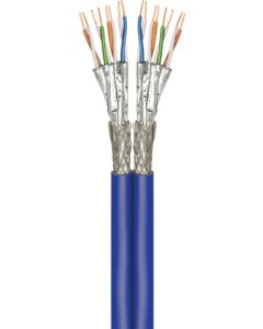 CAT 7A+ Duplex nettverkskabel, S/FTP (PiMF), blå, 100m Cable Coil