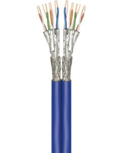 CAT 7A+ Duplex nettverkskabel, S/FTP (PiMF), blå, 100m Cable Coil