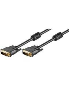 DVI-D FullHD kabel dual link, sort, 2m,