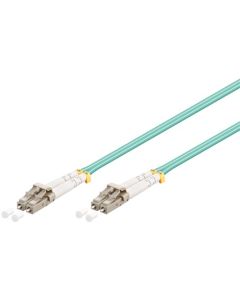 Optical fibre cable, Multimode (OM3) Aqua, turquoise, 2m