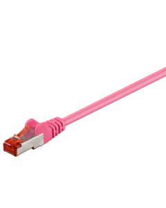 CAT 6 patchkabel S/FTP (PiMF), magenta, 1m