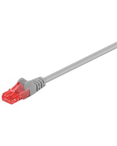 CAT 6, U/UTP patchkabel, LSZH, CU, grå, 1m