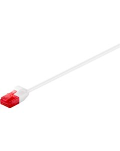 CAT 6 slim patchkabel U/UTP,hvit, 0,5m