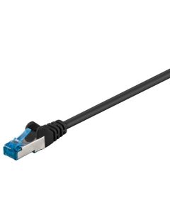 CAT 6a patchkabel S/FTP (PiMF), sort, 7,5m