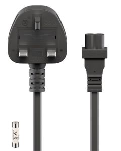 Bærbar Strømkabel til UK adapter (1,8m)