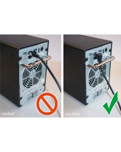 CAT 5e patchkabel 1x 90°angled, F/UTP, sort, 3m