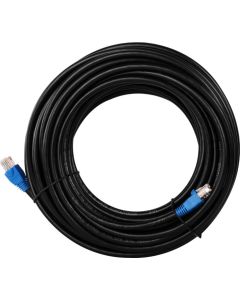 CAT 6 Outdoor-patchkabel, U/UTP, sort, 15m