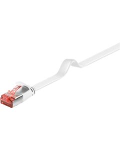 CAT 6 flat-patchkabel U/FTP, hvit, 7,5m