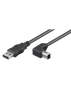 USB 2,0 Hi-Speed kabel, sort, 5m,