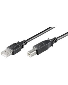 USB 2,0 Hi-Speed kabel, sort, 0,25m,