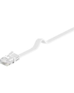 CAT 6 Flat-patchkabel, U/UTP, hvit, 7 m