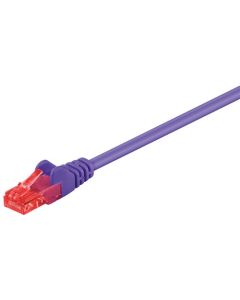 CAT 6 patchkabel, U/UTP, violett, 0,5m