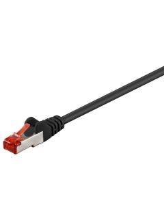 CAT 6 patchkabel S/FTP (PiMF), sort, 10m