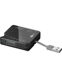 All-in-one card reader USB 2,0, sort,