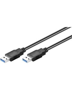 USB 3,0 SuperSpeed kabel, sort, 1 m,