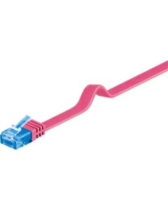 CAT 6a flat-patchkabel U/UTP, magenta, 0,5m