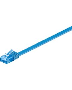CAT 6a flat-patchkabel U/UTP, blå, 1m