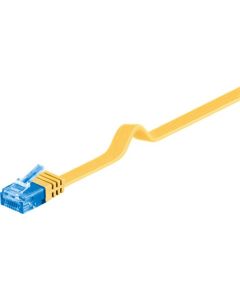 CAT 6a flat-patchkabel U/UTP, gul, 2m