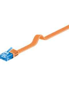 CAT 6a flat-patchkabel U/UTP, oransje, 2m