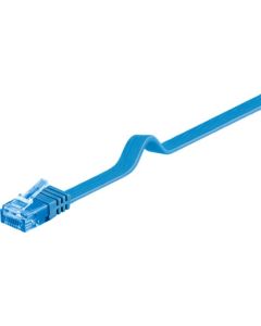 CAT 6a flat-patchkabel U/UTP, blå, 3m