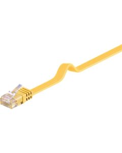 CAT 6 Flat-patchkabel, U/UTP, gul, 0,5m