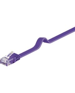 CAT 6 Flat-patchkabel, U/UTP, violett, 2m