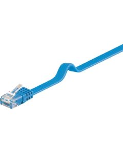 CAT 6 Flat-patchkabel, U/UTP, blå, 5m