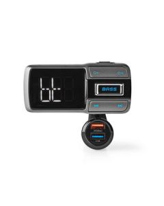 NEDIS FM-sender til bilen  Bluetooth®  Basforsterkning  MicroSD-kortinngang  Handsfree-samtaler  Stemmestyring  30 A/24 A