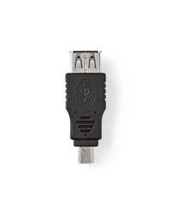 Nedis, USB 2.0-adapter Mini 5-pinners, hann - A, hunn Sort