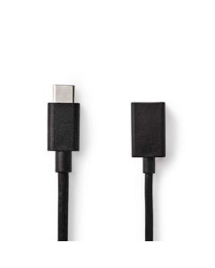 NEDIS USB 3.2 Gen 1-kabel   Type-C-han plugg   A-hun plugg  015 m   Svart