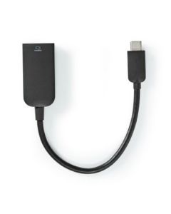Nedis, USB-adapter USB 3.2 Gen 1 USB Type-C™ han HDMI™ Hun 0.20 m Rund Nikkel belagt PVC Sort Plastpose