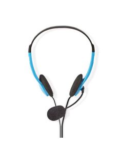 NEDIS PC-headsett   On-ear   2 x 35 mm plugg   20 m   Blå