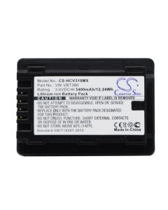 Batteri til Panasonic kamera HC-250EB - 3400mAh