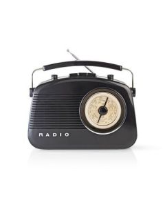 Nedis FM/AM-radio Borddesign Analog 4.5 W Jack plugg Svart
