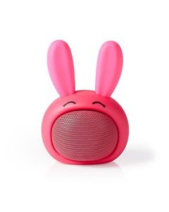 NEDIS Bluetooth® høyttaler  Batteriets avspillingstid: Opptil 3 Timer  Håndholdt design  9 W  Mono  Innebygd mikrofon  Kan pares  Animaticks Robby Rabbit  Rosa