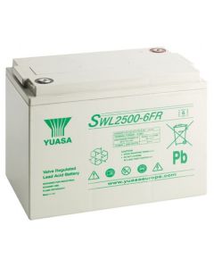 SWL2500-6FR Yuasa Blybatteri (High-Drain spesielt til UPS-Systemer) (Flammeavvisende kasse)