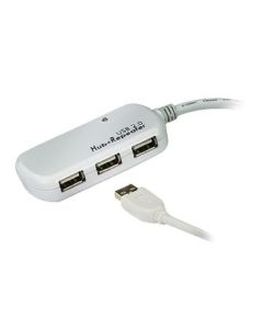 NEDIS Aktiv Usb 2.0 Forlengerkabel USB A Han plugg - 4x USB Hub 12 m Elfenbensfarget