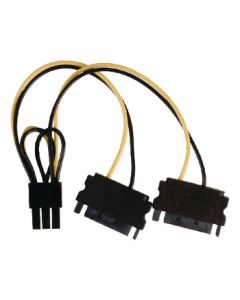 NEDIS Intern Strømkabel 2x SATA 15-pin Han - PCI Express Hun-plugg 0.15 m