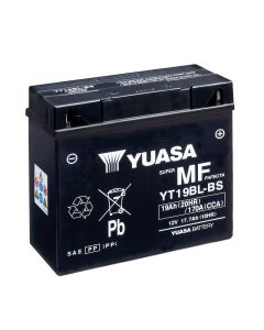Yuasa YT19BL-BS 12V AGM Batteri til motorsykkel