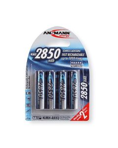 Ansmann AA / R06 / Minne (4 stk.) oppladbare batterier 2850 mAh