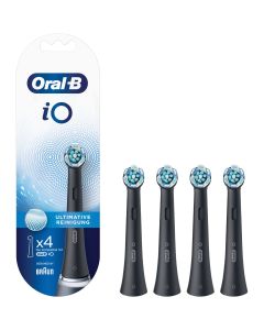 Oral-B  IO Ultimate Clean Tandbørstehoveder 4-pak - Sort