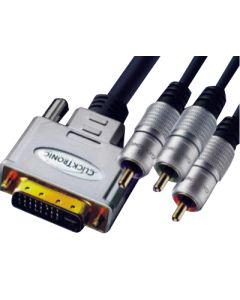 High-end DVI-I -> RCA Konnektor (RGB) ClickTronic 20 m