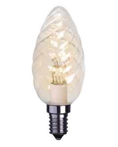 Decoline E14 0,9W LED-pære dekorativ (Klar) Meget varmhvit (2100K)