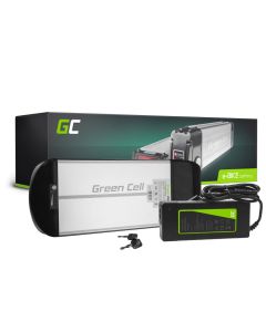 Green Cell elsykkel batteri, for E-bike 36V 10Ah E-Bike Li-Ion Rear Rack inklusiv lader