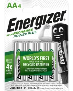 Energizer Recharge Power Plus AA / NH15 2000mAh Batterier (4 Stk.)
